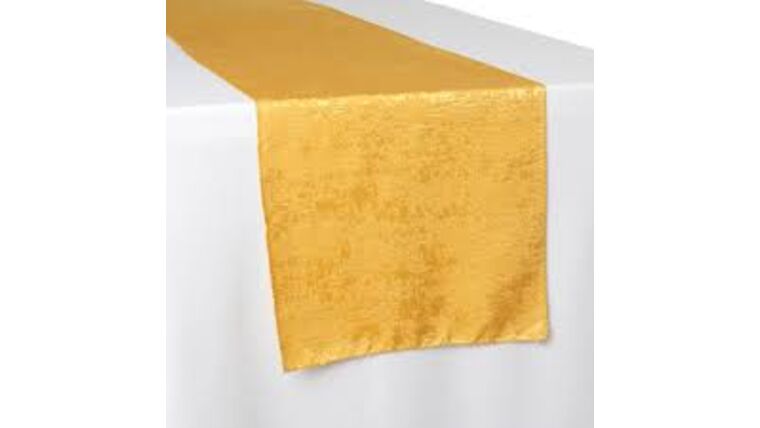 Crinkle Shimmer Table Runner - Gold | Rental