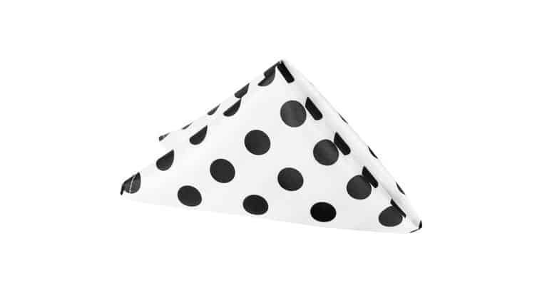 Satin | Polka Dot 20"x20" Satin Napkin - Black & White | Rental