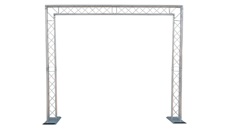 8' LCD/Plasma Global Truss Chrome Stand, Mount & Base | Rental