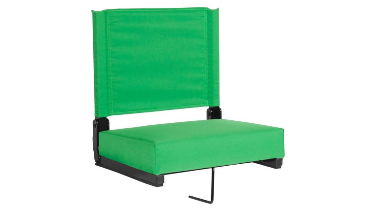 Bleacher Seat - right Green Grandstand Comfort Seats by Flash with Ultra-Padded Seat | Rental