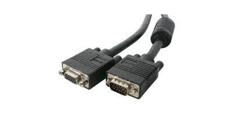 25' VGA Hi-Resolution Cable M-F - Black  - 9 Pin | Rental