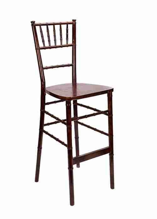 Fruitwood Medium Brown ToughWood™ Chiavari Barstool | Rental