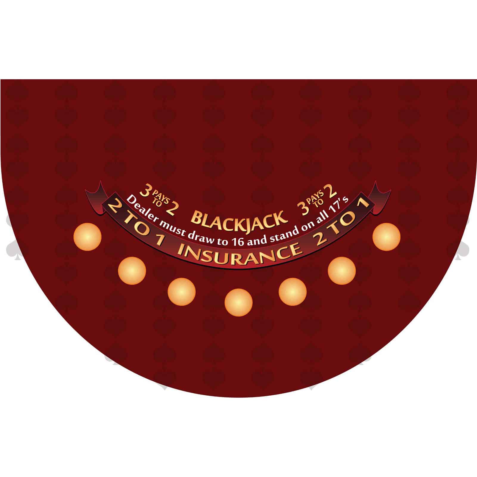 Part - 6' Burgundy Blackjack Casino Game Table Top Only | Rental