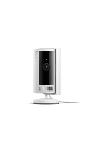All-new Ring Indoor Cam (2nd Gen) | 1080p HD Video & Color Night Vision, Two-Way Talk, and Manual Audio & Video Privacy Cover (2023 release) | White | Rental