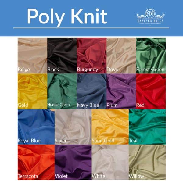 14ft Poly Knit Cloth Drape Panel w/ Sewn Rod Pocket (IFR) by Eastern Mills | Rental