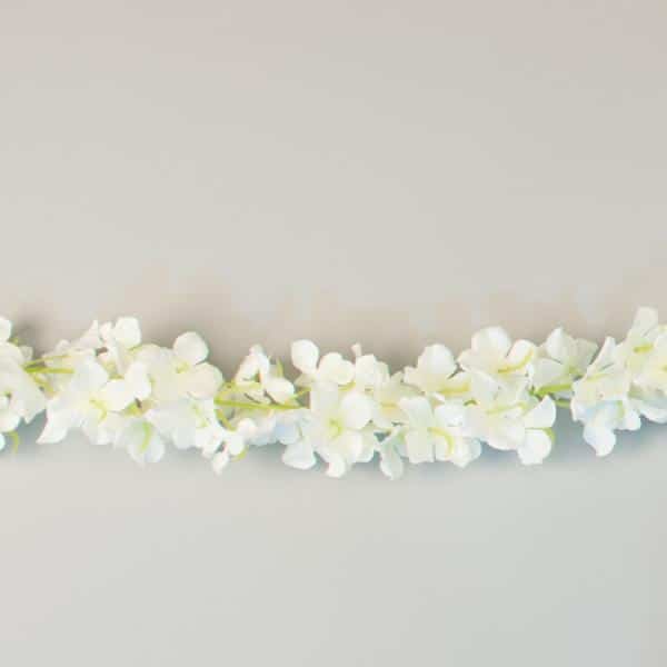 Decostar™ Artificial Flower Garland 80" White | Rental