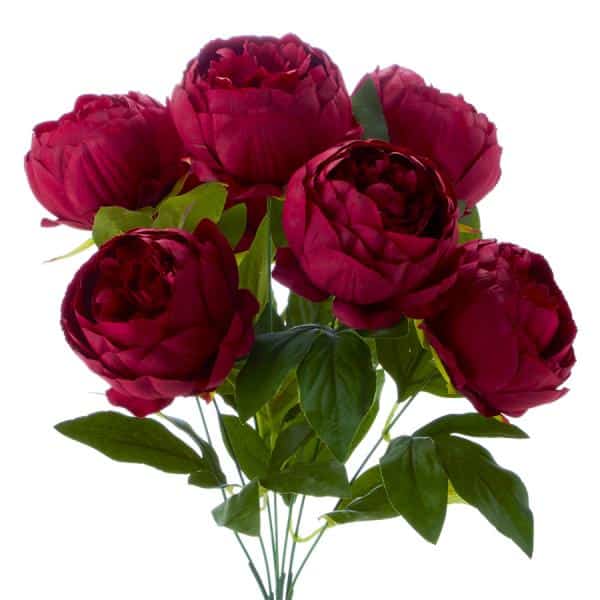 Decostar™ Artificial English Rose Bunch 18½" Burgundy | Rental