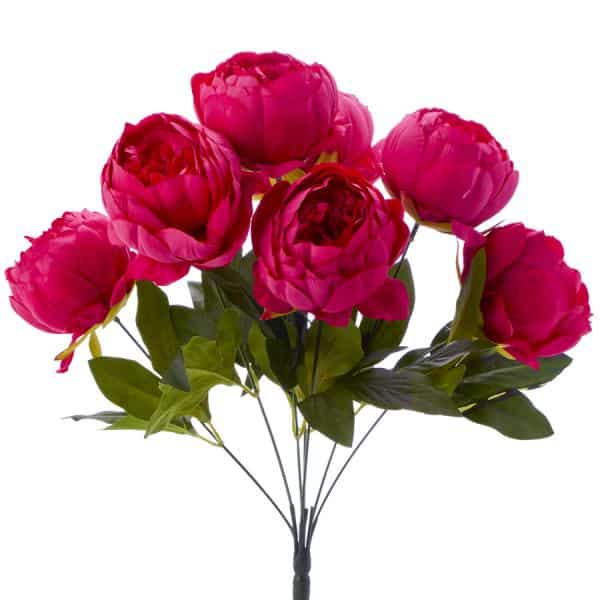Decostar™ Artificial English Rose Bunch 18½" Fuschia | Rental