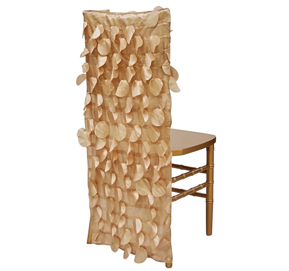 Funzie Taffeta Chair Back In Gold | Rental