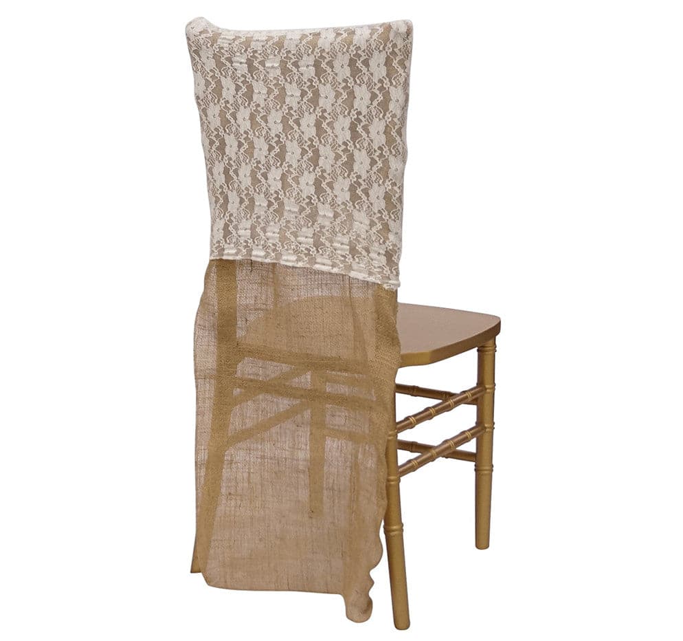 Full Burlap Half Lace Cap | Rental