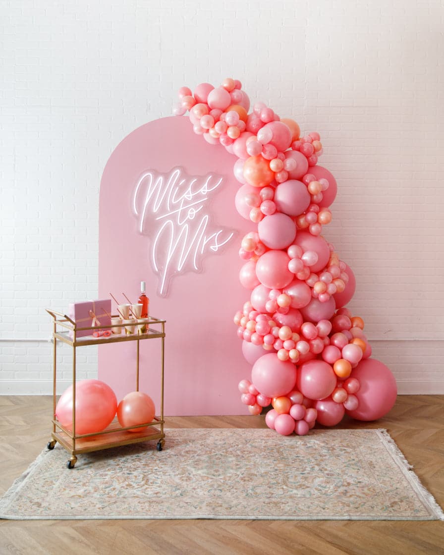 Rosé Bubbles – The Aadi Panel with Garland and Neon Sign | Purchase Rosé Bubbles – The Aadi Panel with Garland and Neon Sign | Purchase