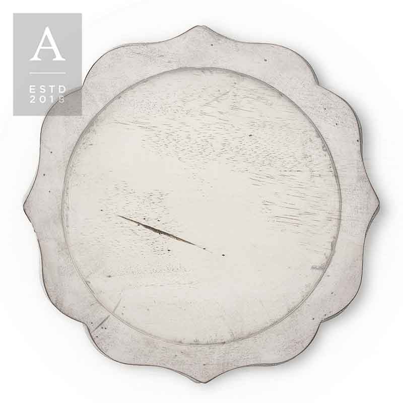Bennett Whitewash Charger Plate | Rental