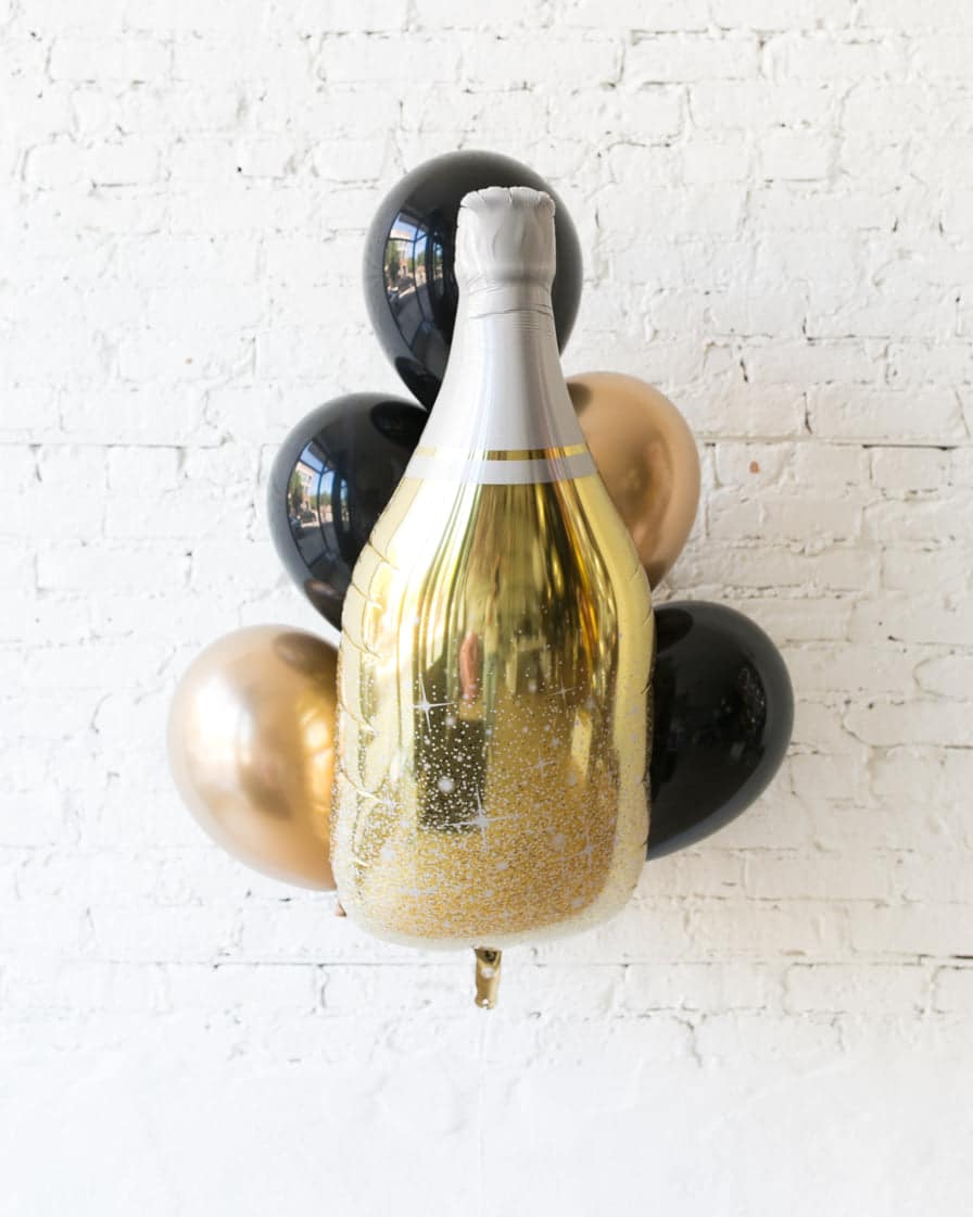 Couture – Champagne Foil and 11in Balloons – bouquet of 7 | Purchase