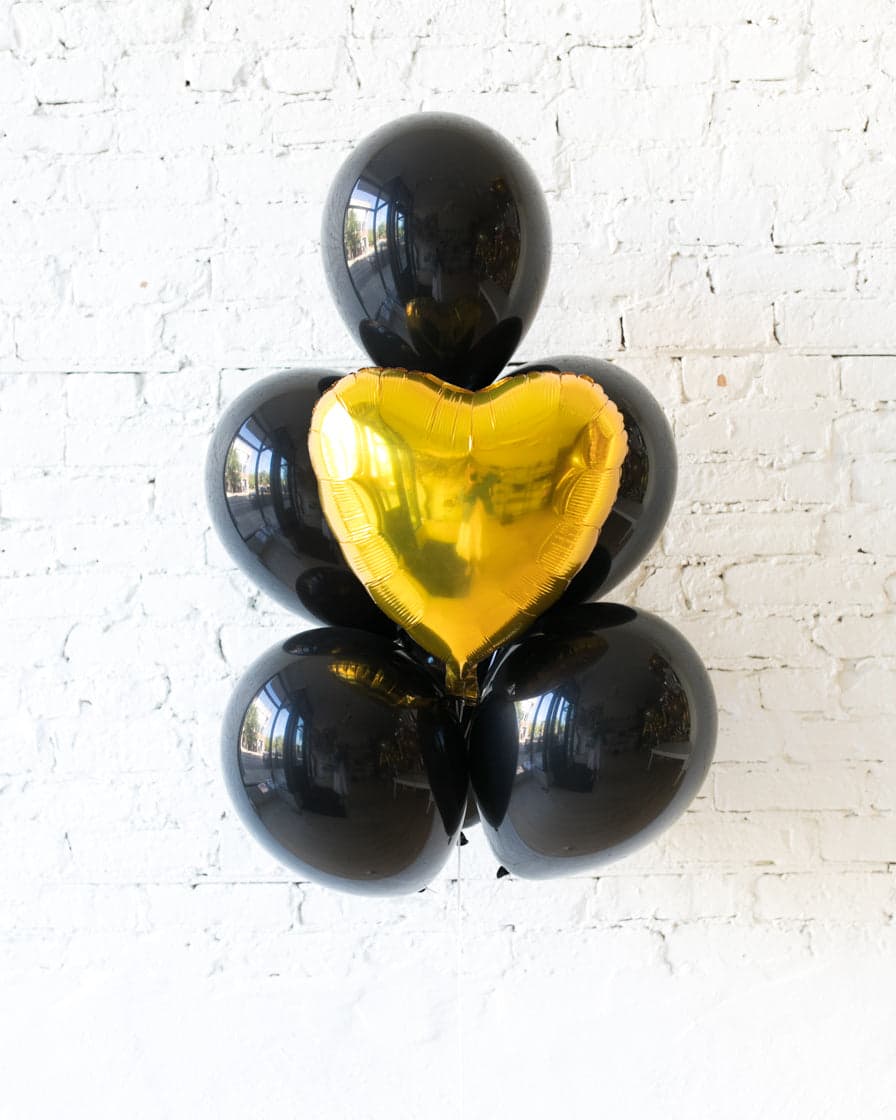 Couture – Heart Foil and 11in Balloons – bouquet of 7 | Purchase