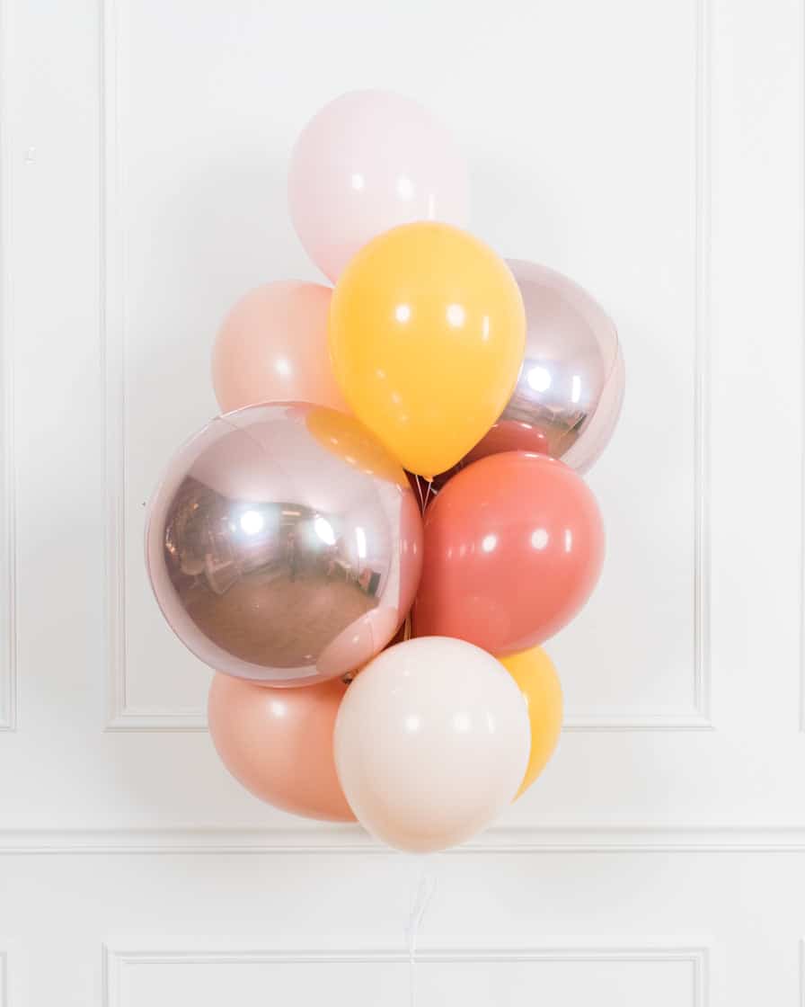 Boho Rainbow – Orbs and 11in Balloons – bouquet of 10 | Purchase