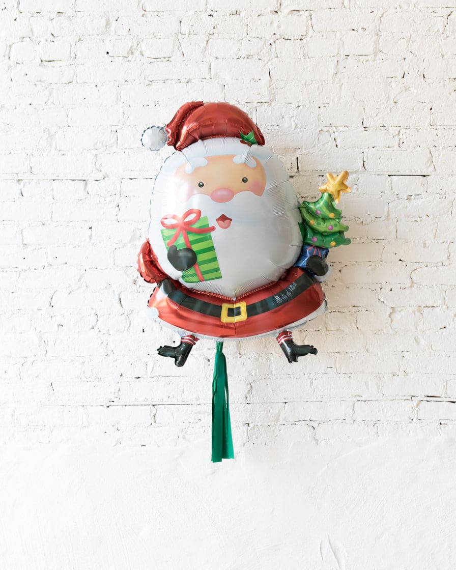 37in Santa Foil Balloon with Green Skirt | Purchase