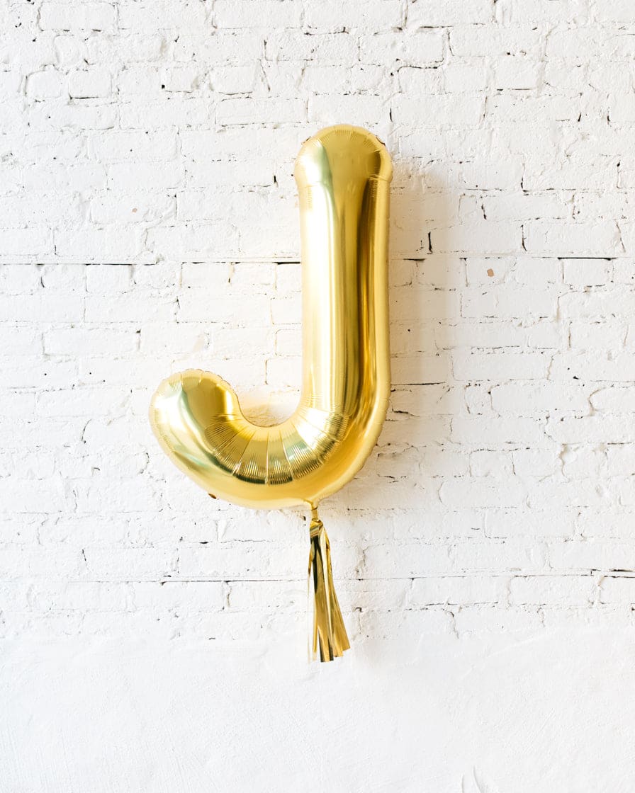 34in Gold Individual Foil Letter with Gold Skirt | Purchase 34in Gold Individual Foil Letter with Gold Skirt | Purchase