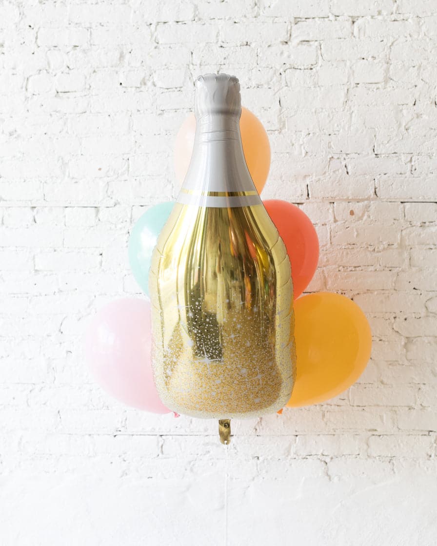Colorful Bloom – Champagne Foil and 11in Balloons – bouquet of 7 | Purchase