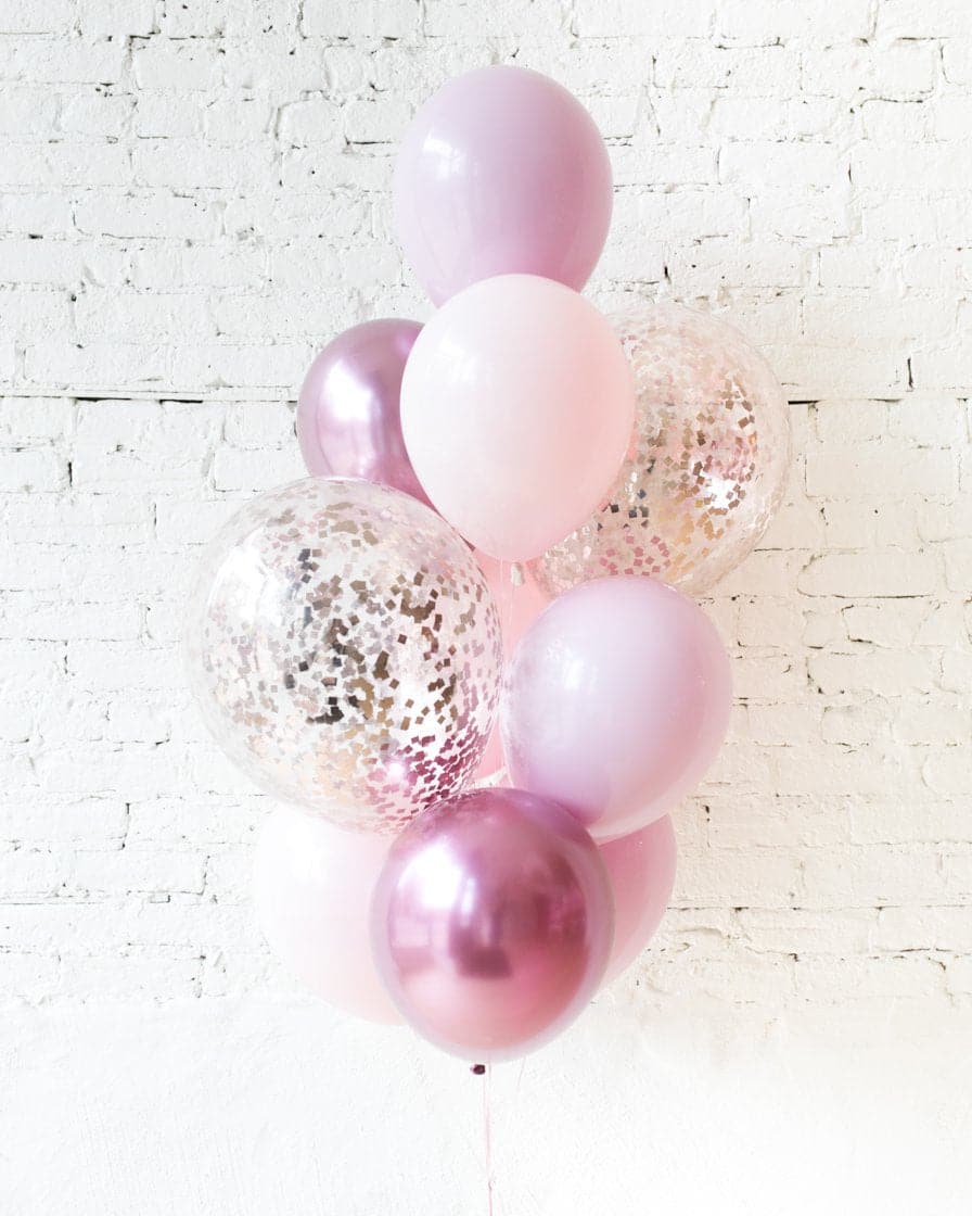 GIFT-Shades of Mauve Palette Confetti and 11in Balloons – bouquet of 10 | Purchase GIFT-Shades of Mauve Palette Confetti and 11in Balloons – bouquet of 10 | Purchase