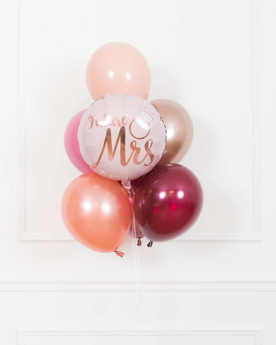 Bridal Office Party – Mrs. Foil and 11in Bouquet of 7 | Purchase