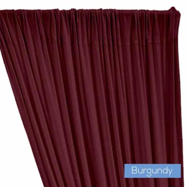 ITY Stretch Drape w/ Sewn Rod Pocket - Burgundy | Rental
