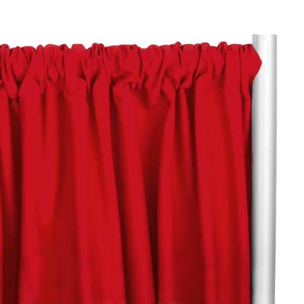IFR Poly Premier Cloth Drape Panel by Eastern Mills w/ Sewn Rod Pocket - Red | Rental