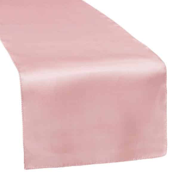 Sleek Satin Runner 14" x 108" - Dusty Rose/Mauve | Rental