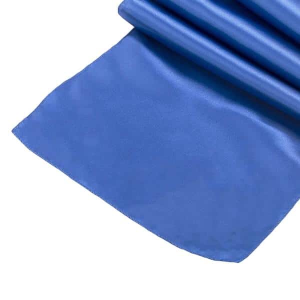 Sleek Satin Runner 14" x 108" - Royal Blue | Rental