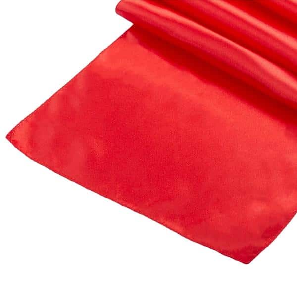 Sleek Satin Runner 14" x 108" - Red | Rental