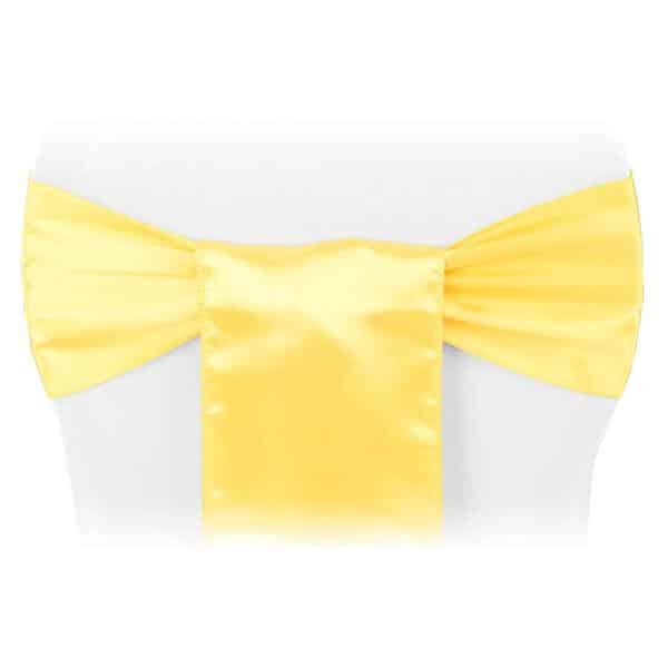Sleek Satin Sash 6" x 108" - Canary Yellow (Bright Yellow) | Rental