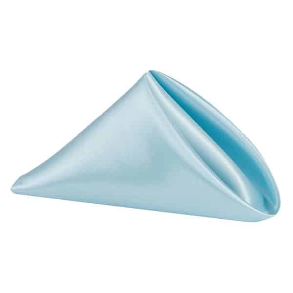 Sleek Satin Napkin 20"x20" - Baby Blue | Rental