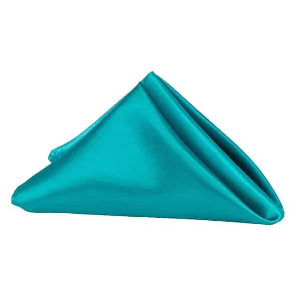 Sleek Satin Napkin 20"x20" - Dark Turquoise | Rental
