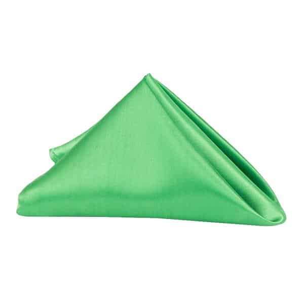 Sleek Satin Napkin 20"x20" - Kelly Green | Rental