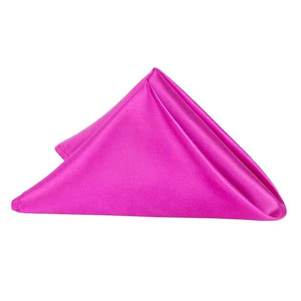 Sleek Satin Napkin 20"x20" - Magenta Violet | Rental