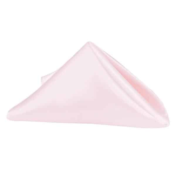 Sleek Satin Napkin 20"x20" - Pastel Pink | Rental