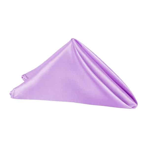Sleek Satin Napkin 20"x20" - Victorian Lilac/Wisteria | Rental