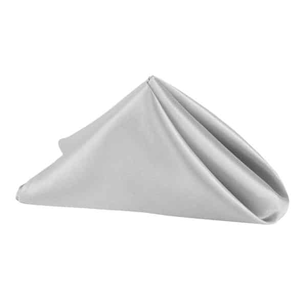 Sleek Satin Napkin 20"x20" - Silver | Rental