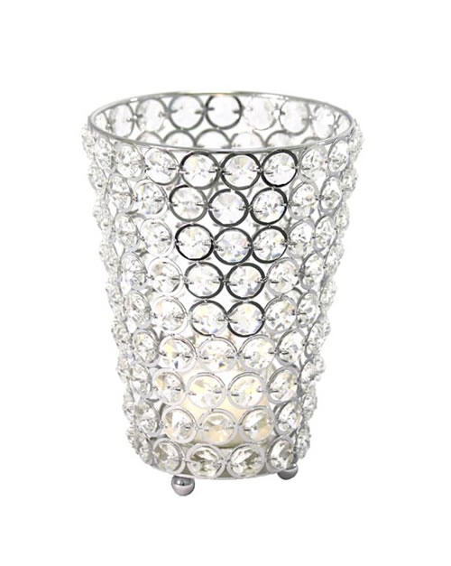 DecoStar™ Real Crystal Cylinder Candle Holder - LG | Rental