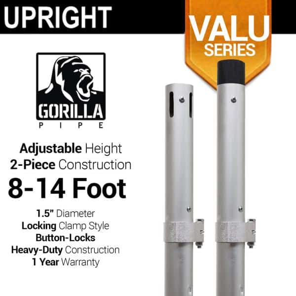 Valu Series - 8-14ft Adjustable Slip-Fit 1.5" Upright | Rental
