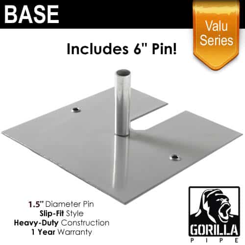 Valu Series – 15in x 15in Standard Duty 6″ x 1.5″ Base (Up to 8ft) | Rental