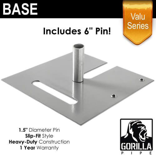 Valu Series – 18in x 18in Standard Duty 6″ x 1.5″ Base (Up to 14ft) | Rental
