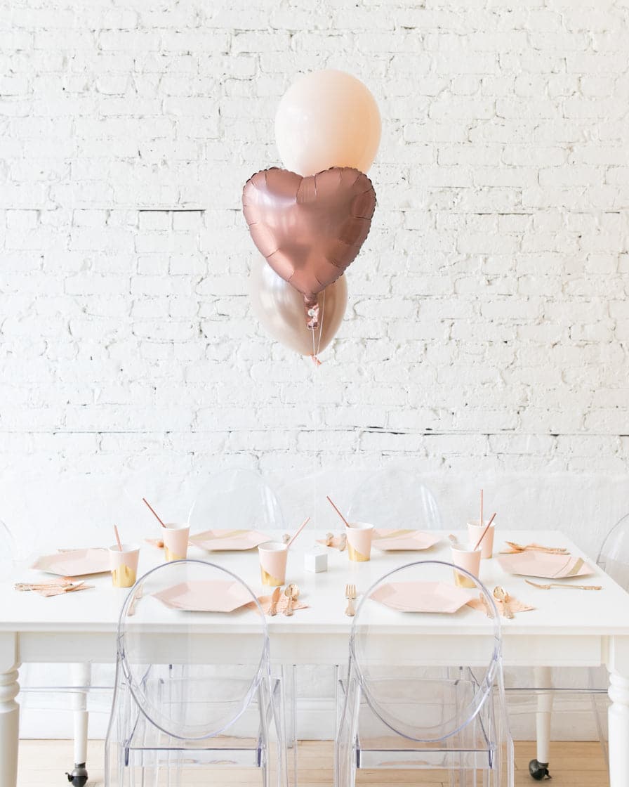 Glam Tan – Foil and 11in Balloons Centerpiece – bouquet of 3 | Purchase Glam Tan – Foil and 11in Balloons Centerpiece – bouquet of 3 | Purchase