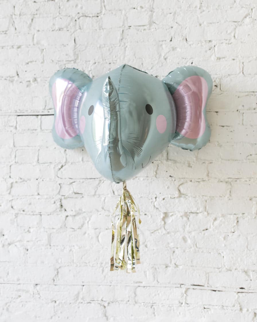 GIFT-34in 3D Elephant Foil Balloon and Gold Skirt | Purchase GIFT-34in 3D Elephant Foil Balloon and Gold Skirt | Purchase