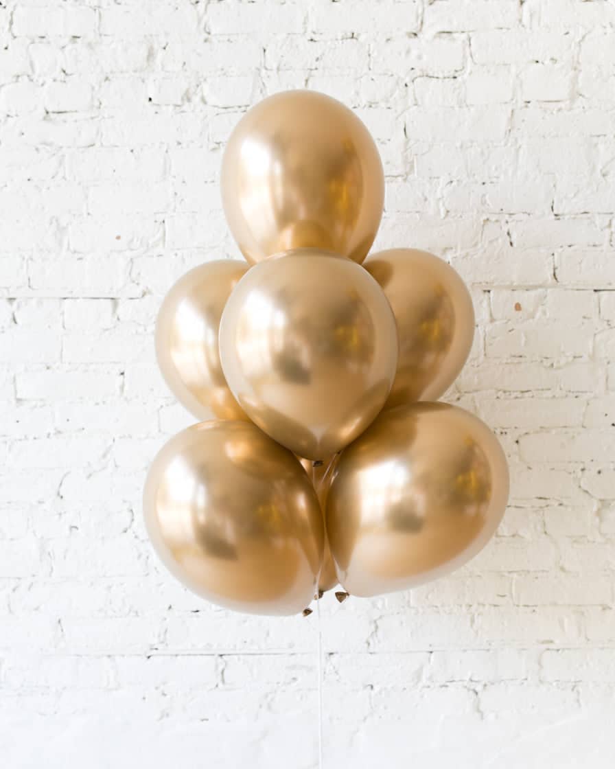 Golden – 11in Balloons – bouquet of 7 | Purchase