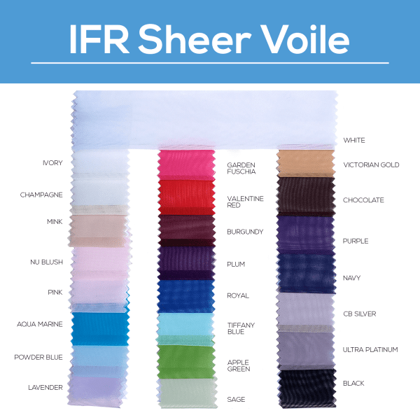 IFR Sheer Voile - 85yd Bolt - 118" Width | Rental