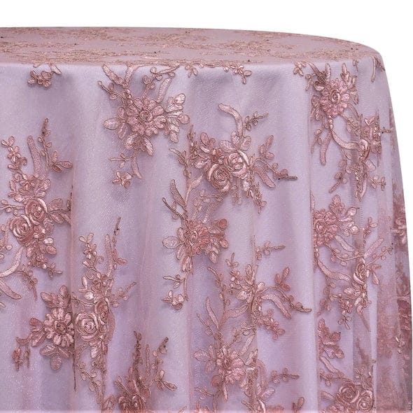 Laylani Lace Table Linen in Dusty Rose | Rental