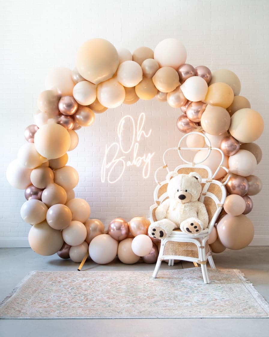 Glam Tan – Circle Frame Install Piece with Neon Sign | Purchase Glam Tan – Circle Frame Install Piece with Neon Sign | Purchase