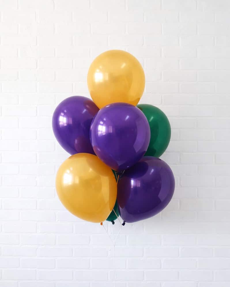 Mardi Gras – 11in Balloons bouquet | Purchase