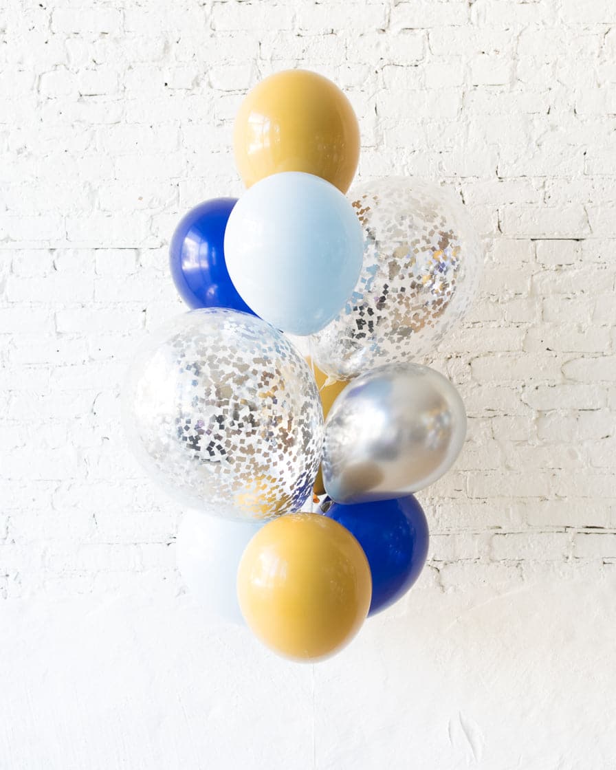 Mid Century Hues – Confetti and 11in Balloons – bouquet of 10 | Purchase