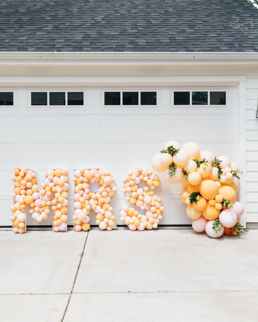 OUTDOOR – Bridal – MRS Mosaic Letters with Garland – 4ft | Purchase OUTDOOR – Bridal – MRS Mosaic Letters with Garland – 4ft | Purchase